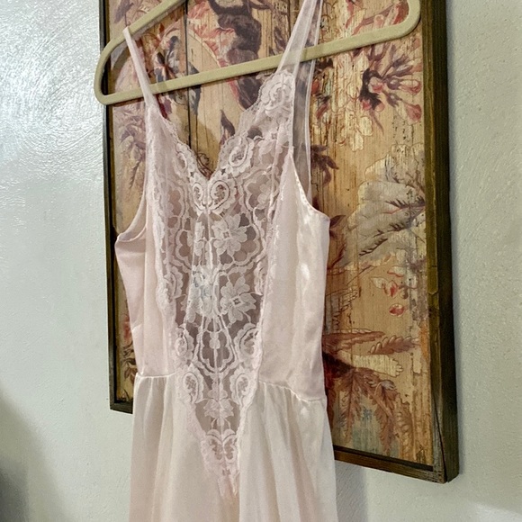 70S VINTAGE UNDERCOVER WEAR STR BOHO LONG NIGHTGOWN SLIP DRESS VINTAG LINGERIE M - Picture 9 of 15